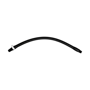 Pump Pinch Tube with Clamp and Fitting — the 13.5" Black Tygon — Acid, Adapter Fitting option
