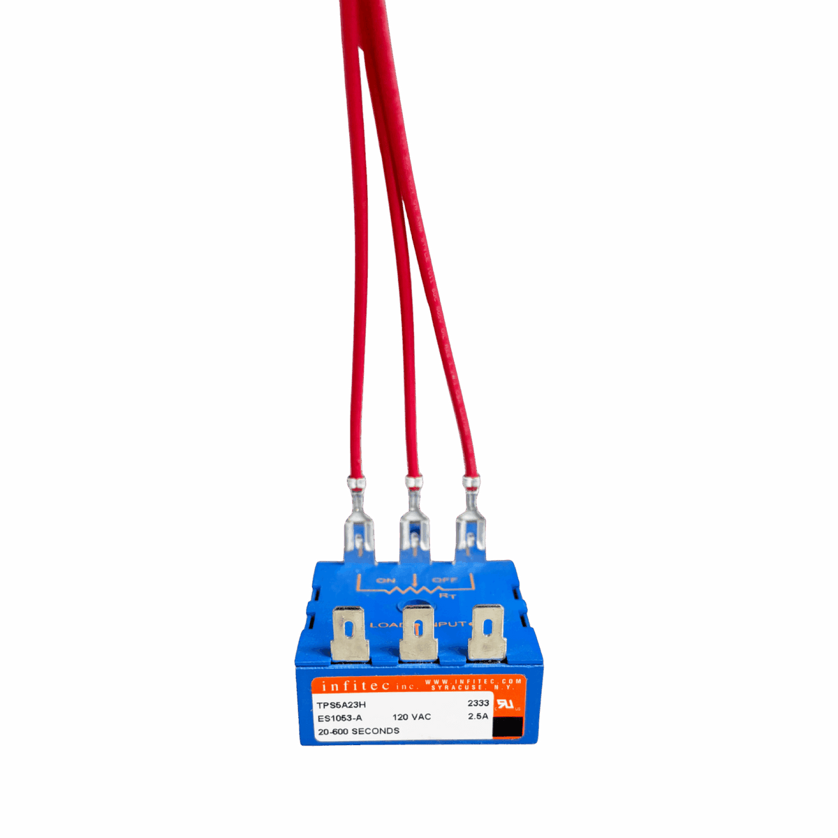 Replacement Timer 2.5A 10M for RC252, RC25/53, RC103 and RC503 Pumps — shown from the opposite side