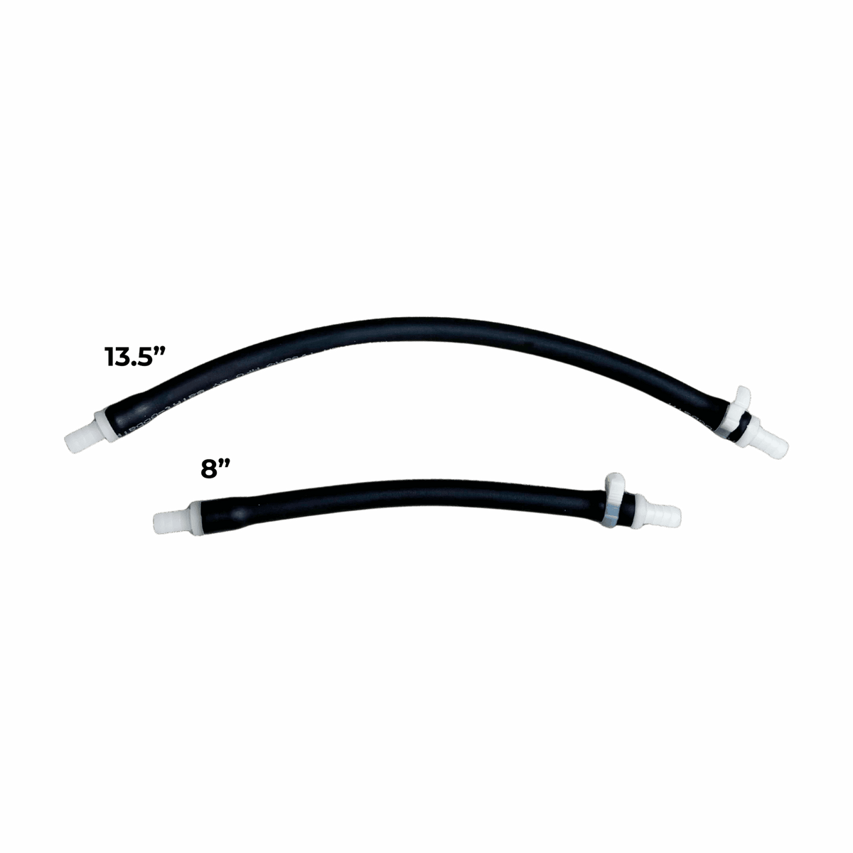 Pump Pinch Tube with Clamp and Fitting — the black Tygon acid pinch tube on its own