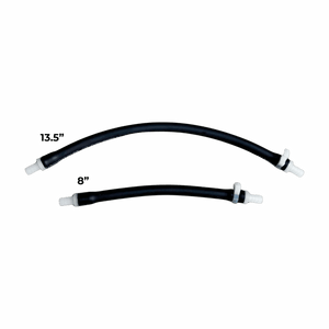 Pump Pinch Tube with Clamp and Fitting — the black Tygon acid pinch tube on its own