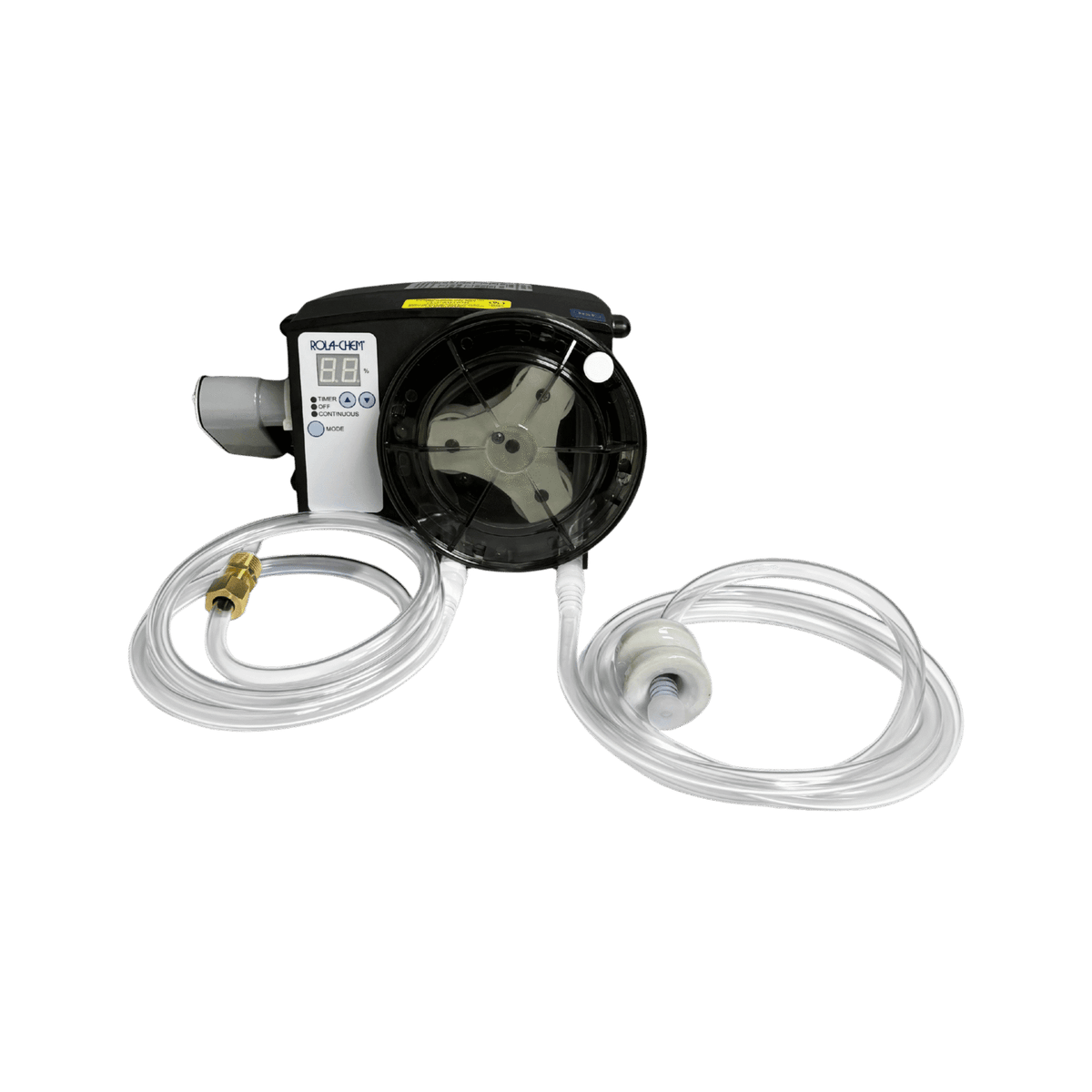 Pro Series 303 Peristaltic Chemical Metering Pump — three-roller pump head on the conduit-entry housing
