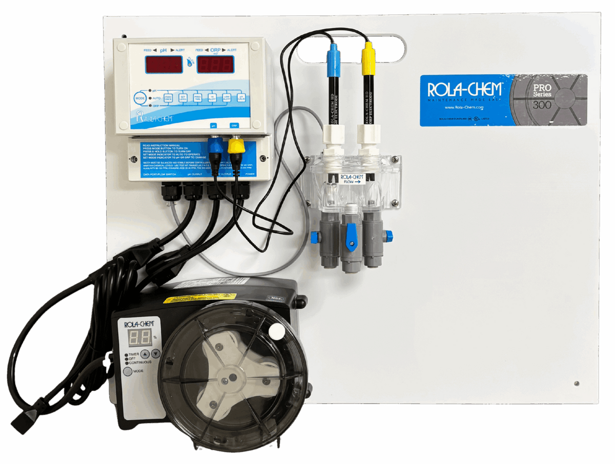RC554XP Ready-to-Mount pH/ORP Chemical Dosing System — the 1 x 12 GPD Gold Tip Probes option