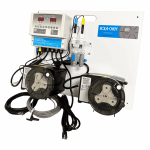 RC555XXP Ready-to-Mount pH/Dual ORP/FAC PPM Dosing System — the 2 x 38 GPD Standard Probes option from the opposite side