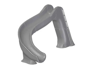 Global Pool Products Side Winder pool slide – gray, three-quarter view on white