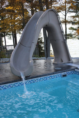 Global Pool Products Tidal Wave pool slide – full height view