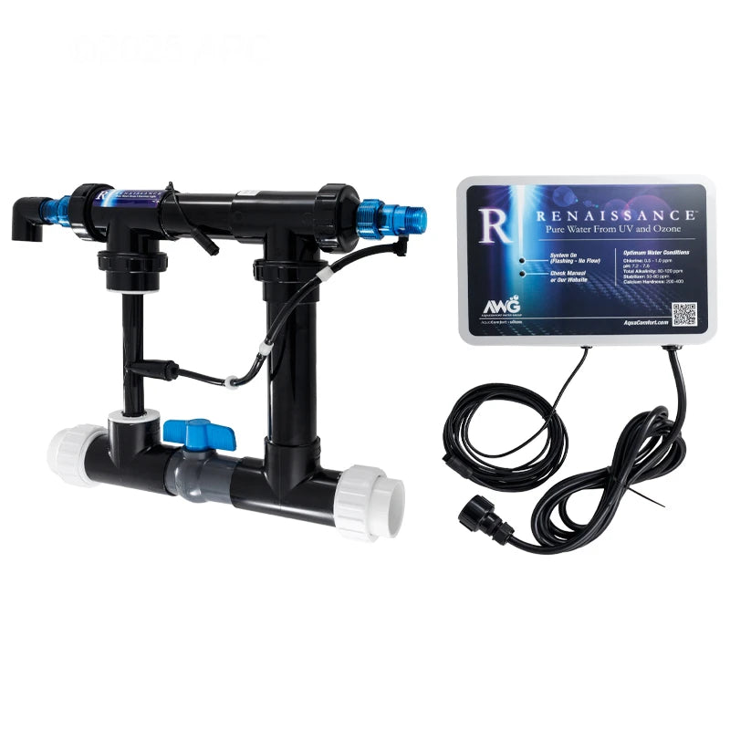 Solaxx Renaissance UV and ozone pool system UV4000A with manifold, chamber and power supply