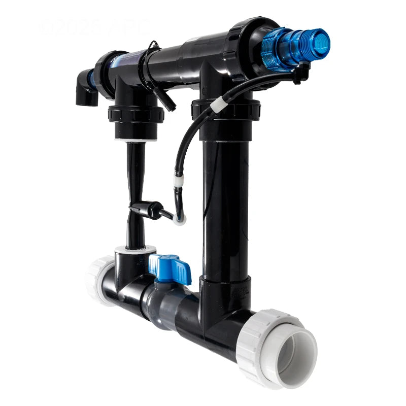 Solaxx Renaissance UV ozone assembly seen from the opposite side with the air line routed