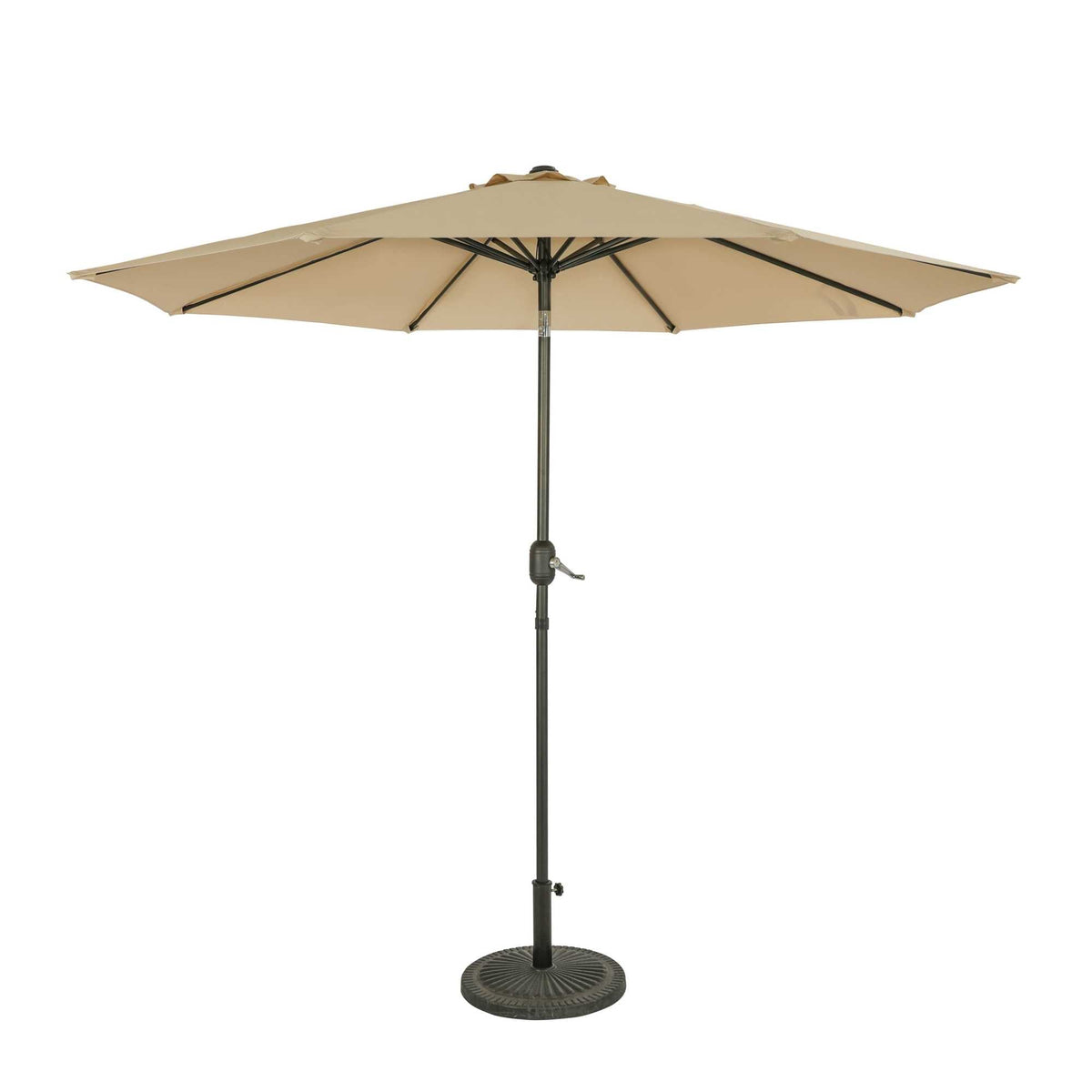 Island Umbrella Trinidad 9-ft Octagon Market Umbrella - Polyester Patio Furniture — Champagne / Polyester / Umbrella