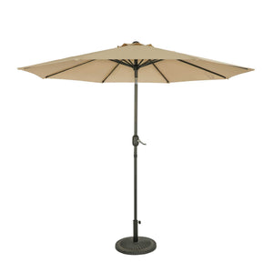 Island Umbrella Trinidad 9-ft Octagon Market Umbrella - Polyester Patio Furniture — Champagne / Polyester / Umbrella