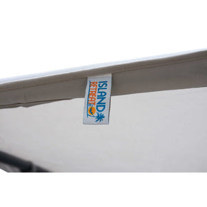 Island Retreat Sea Breeze Dual Swing - woven brand label stitched to the canopy edge