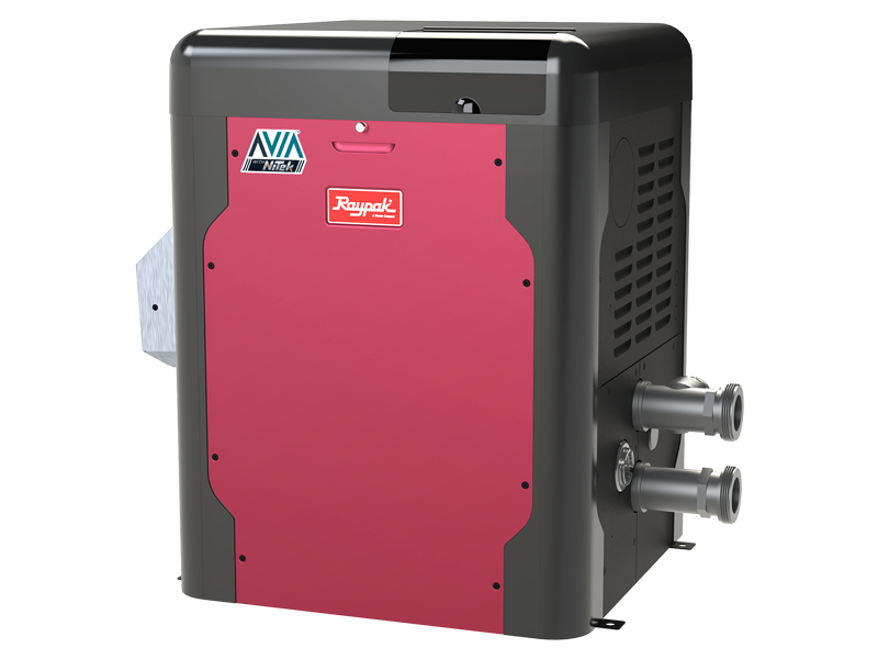 Raypak AVIA HD with NiTek Gas Pool Heater — angle view