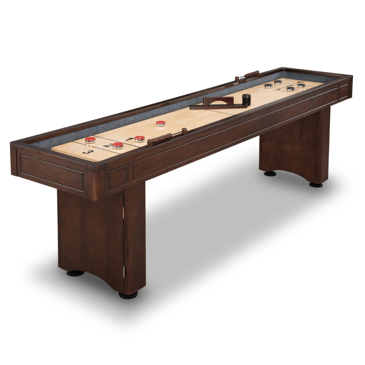 Hathaway Austin 9-ft Shuffleboard Table - Mahogany Finish Game Room Table