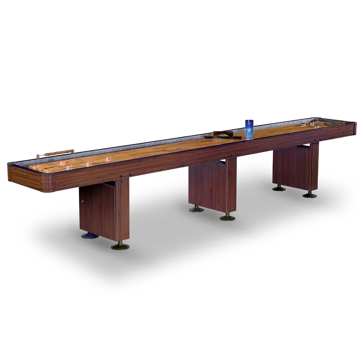 Hathaway Challenger Shuffleboard Table - Walnut Finish Game Room Table