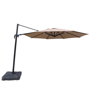 Island Umbrella Victoria 13-ft Octagonal Cantilever Patio Umbrella in Sunbrella Acrylic Patio Furniture — No Valance / Stone