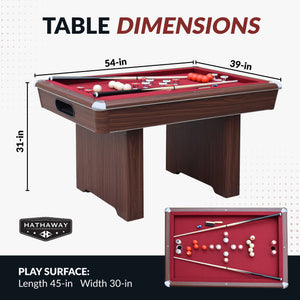 Hathaway Renegade II Bumper Pool Table - 54 x 39 x 31 in; 45 x 30 in play surface
