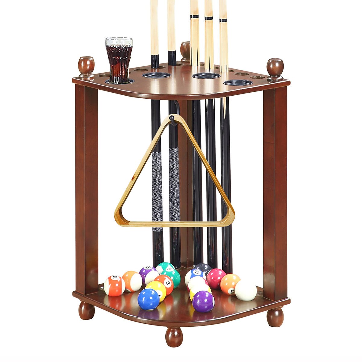 Hathaway Regent 28-in Corner Floor Billiard Cue Rack Game Room Table