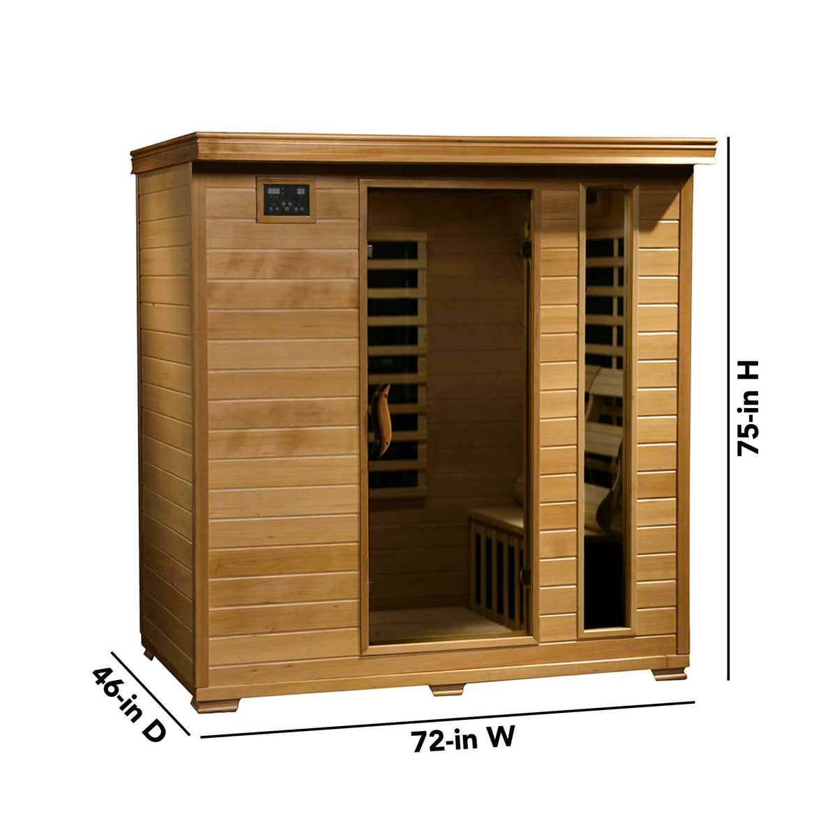 HeatWave Monticello Sauna Sauna &amp; Spa — dimension and specification diagram