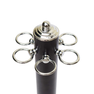 Hathaway Westmont Billiard Cue Stand - six chrome rings and finial at the top of the post