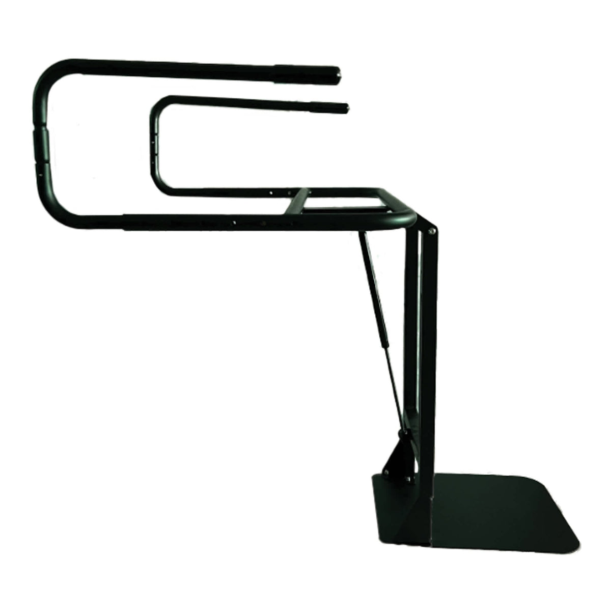 HeatWave Premium Cover Lift - side profile showing the gas strut and pivot frame