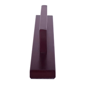 Hathaway Shuffleboard Table Brush - end-on view showing the arched handle above the felt face