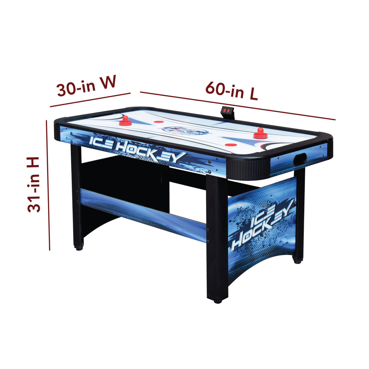 Hathaway Face-Off Air Hockey Table - 60 in long, 30 in wide and 31 in high