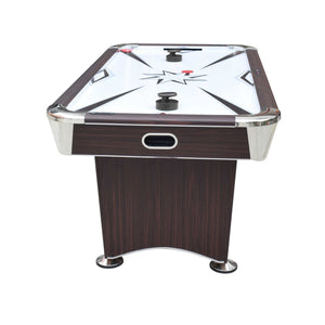 Hathaway Midtown II 6-ft Air Hockey Table with LED Scoring - Dark Cherry Finish Game Room — shown from the opposite side