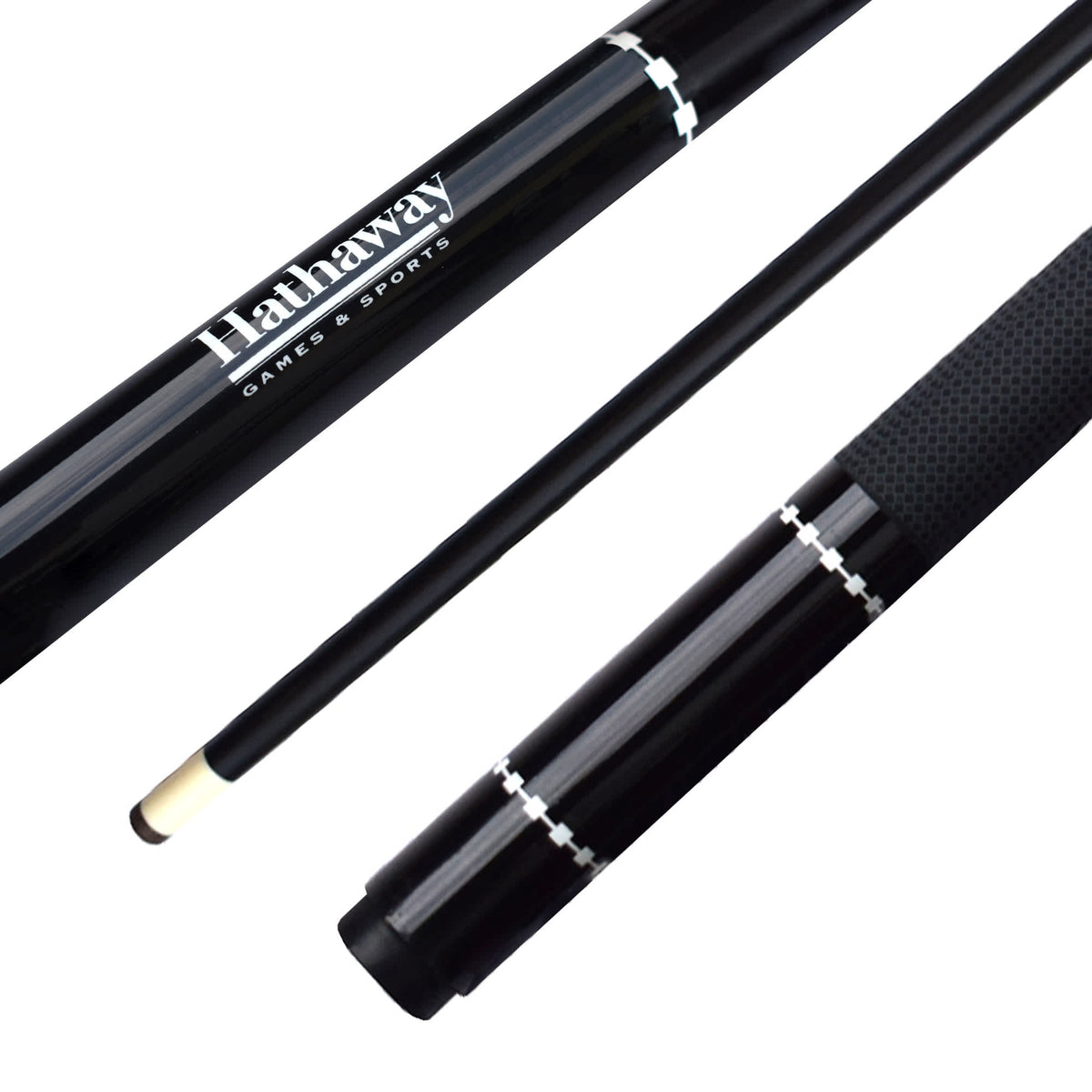 Hathaway Conquest 58-in Cue Stick - Fiberglass Game Room Table — Black