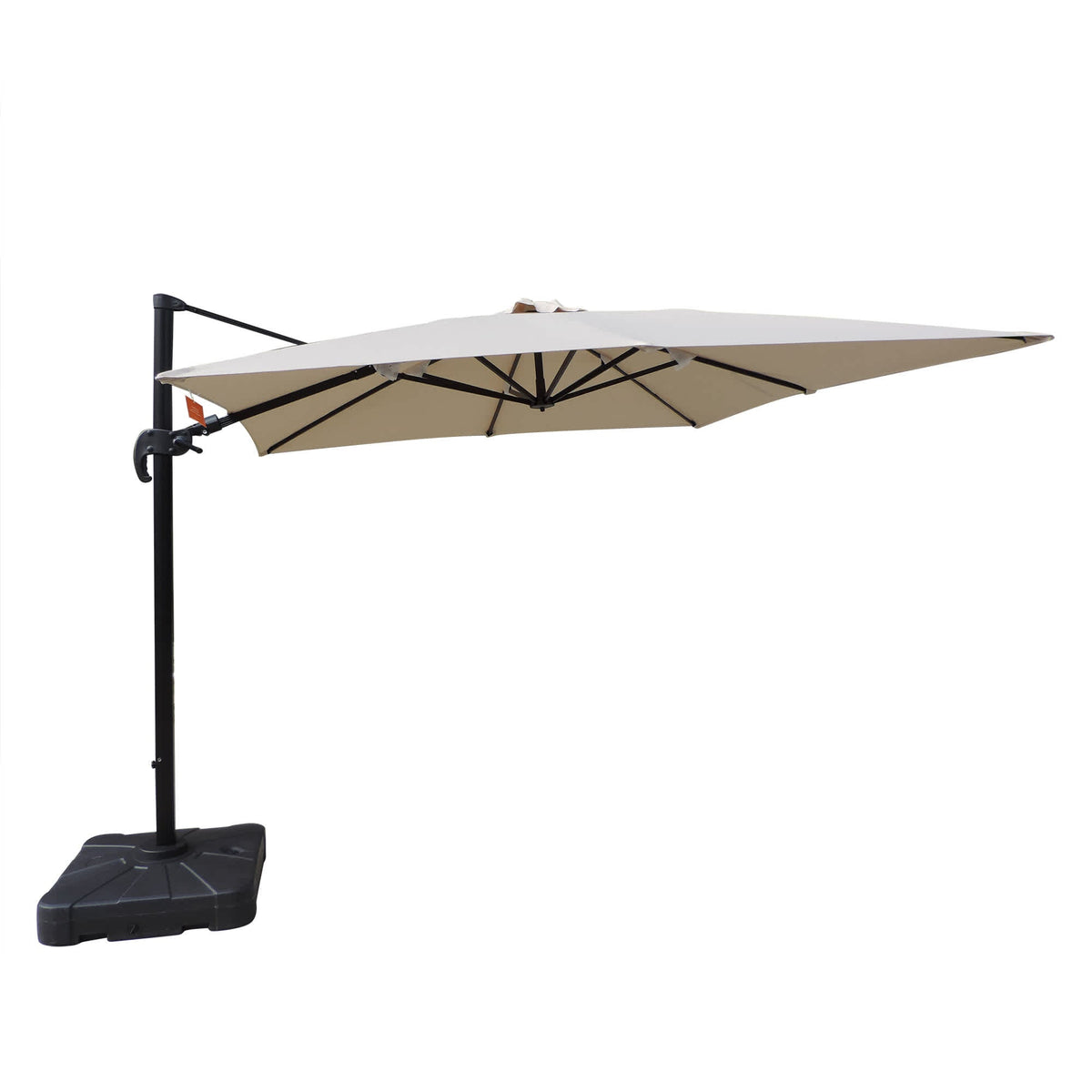 Island Umbrella Santorini 10-ft Square Cantilever Umbrella in Sunbrella Acrylic Patio Furniture &amp; Umbrella