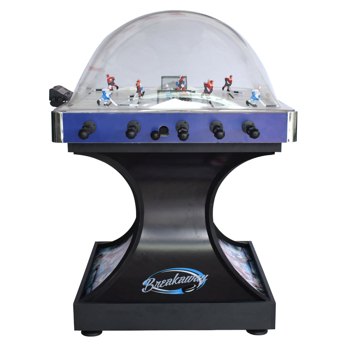 Hathaway Breakaway 41-in Dome Hockey Table with LED Scoring Game Room Table — shown from the opposite side