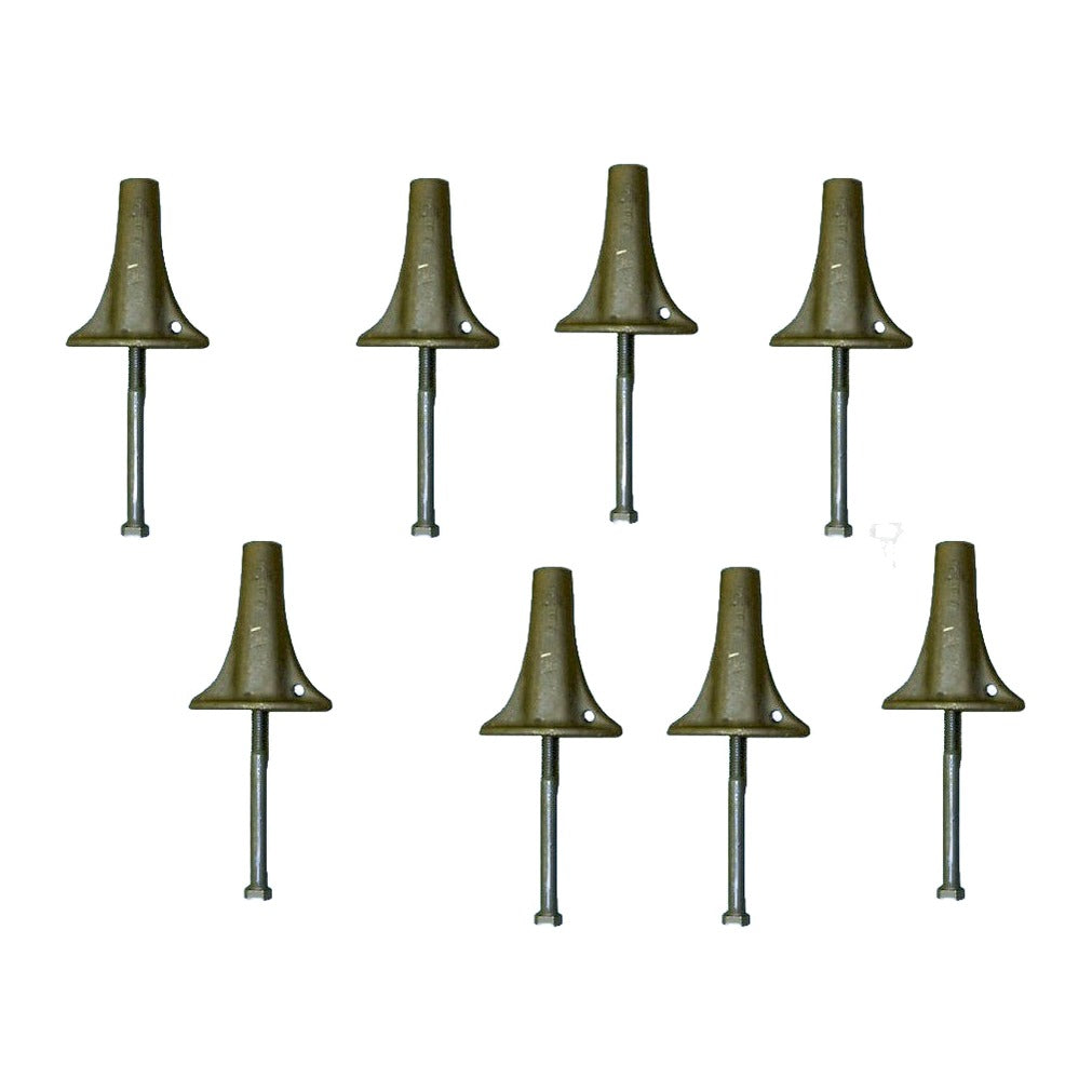 Duraflex One-Meter / Three-Meter Stand Bronze Deck Anchor Set of 8 on white background