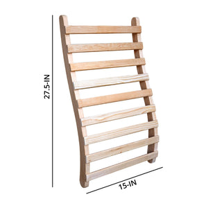 HeatWave Universal Sauna Backrest - each backrest is 27.5 in high by 15 in wide