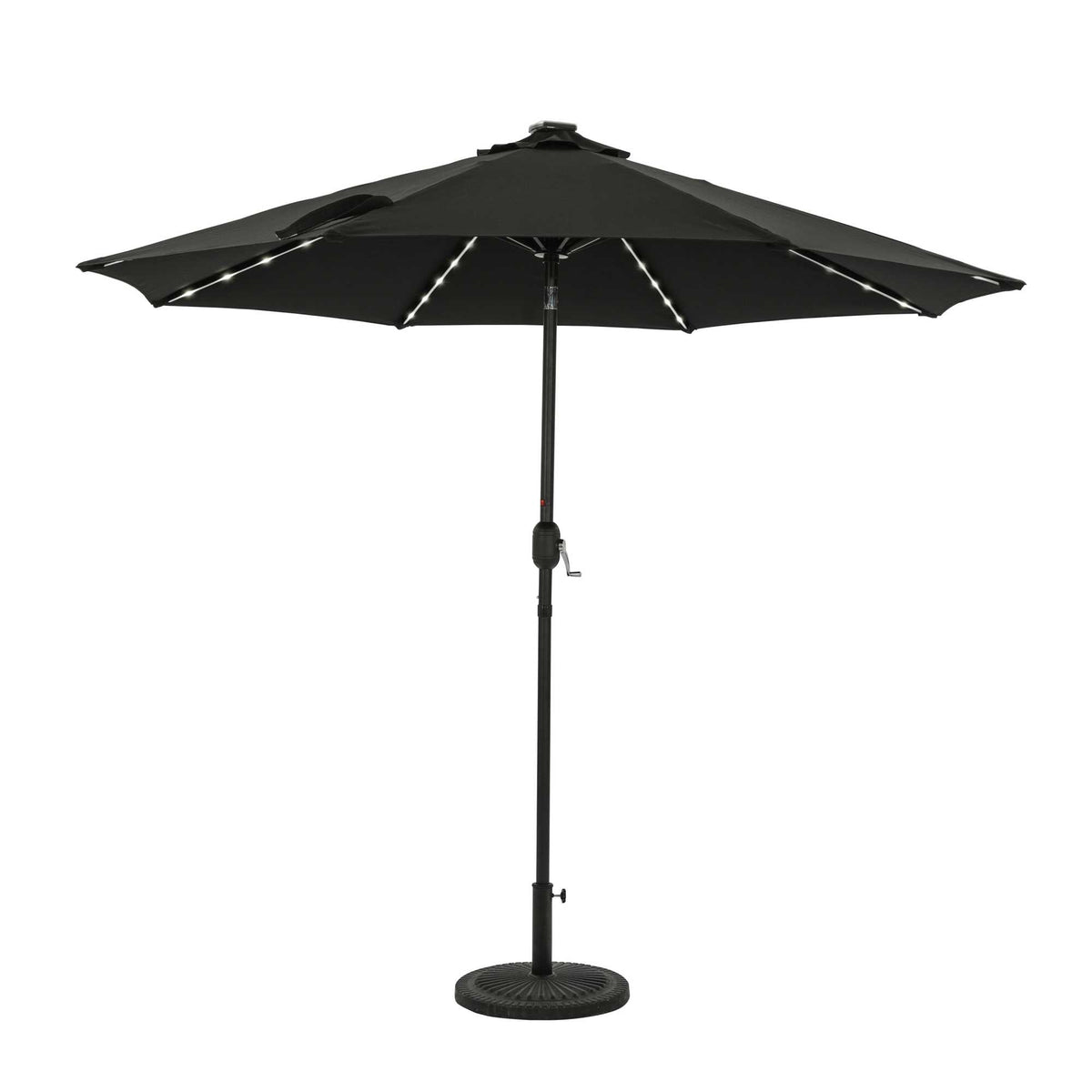 Island Umbrella Mirage Fiesta 9-ft Octagonal Market Umbrella with Solar LED Tube Lights - Breez-Tex Patio Furniture