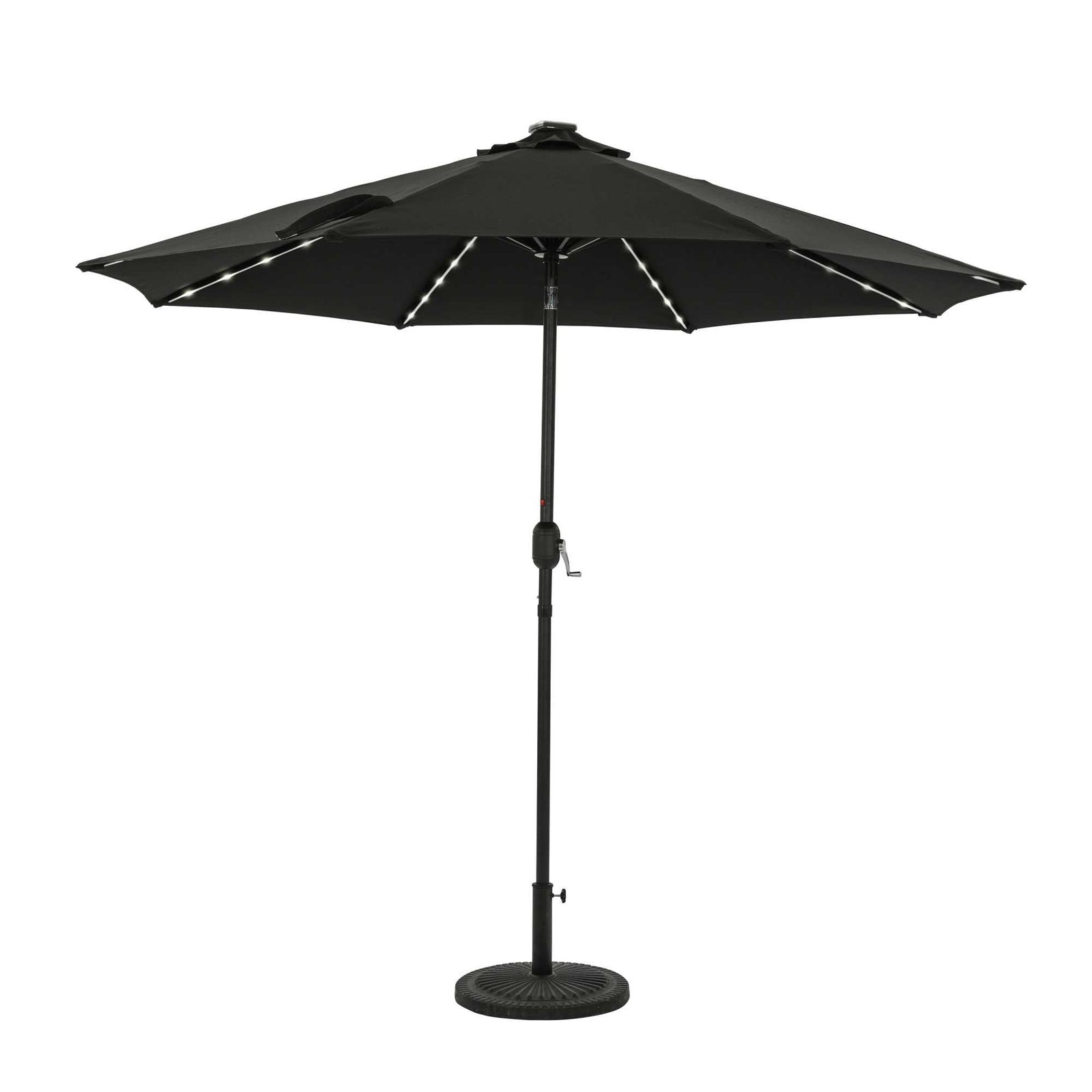 Island Umbrella Mirage Fiesta 9-ft Octagonal Market Umbrella with Solar LED Tube Lights - Breez-Tex Patio Furniture