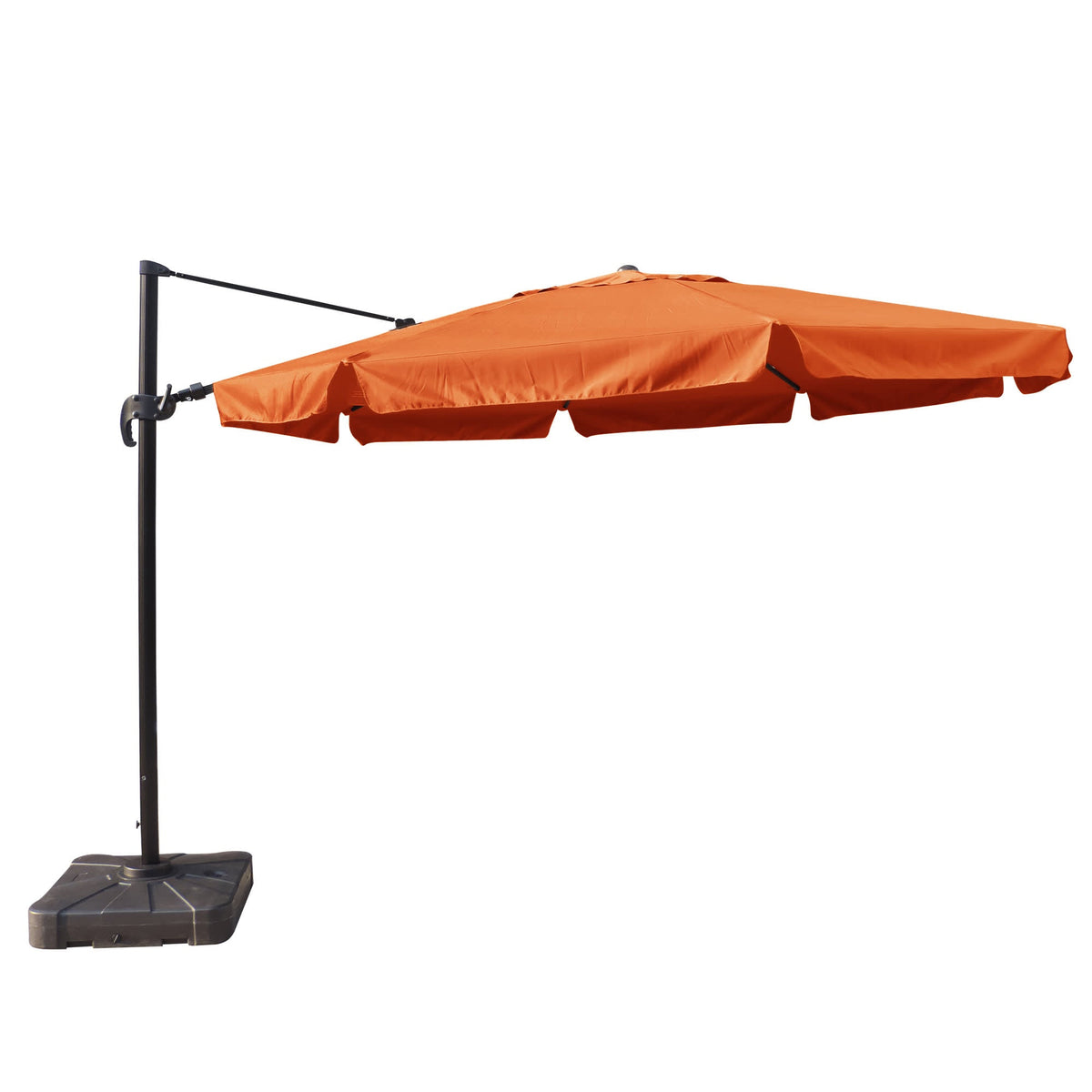 Island Umbrella Victoria 13-ft Octagonal Cantilever Patio Umbrella in Sunbrella Acrylic Patio — Valance / Terra Cotta