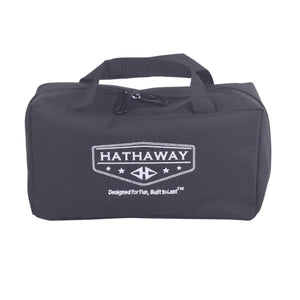 Hathaway Regulation Cornhole Bag Set - zipped carry case closed, showing the twin handles