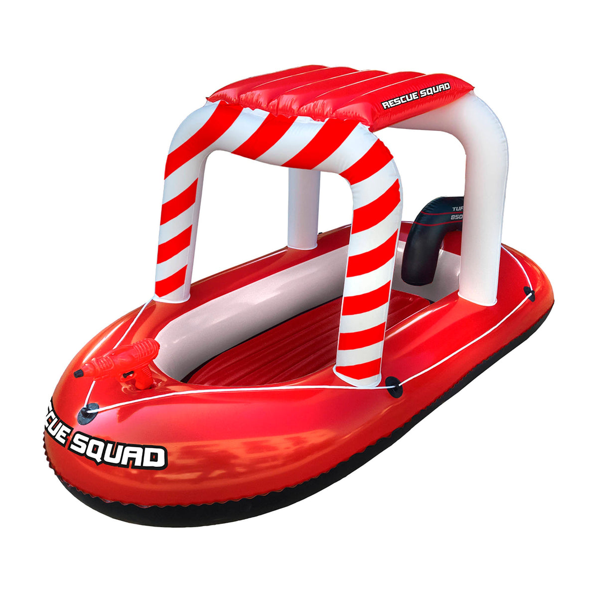 Blue Wave Rescue Squad Inflatable Boat w/ Squirter Pool Float &amp; Toy