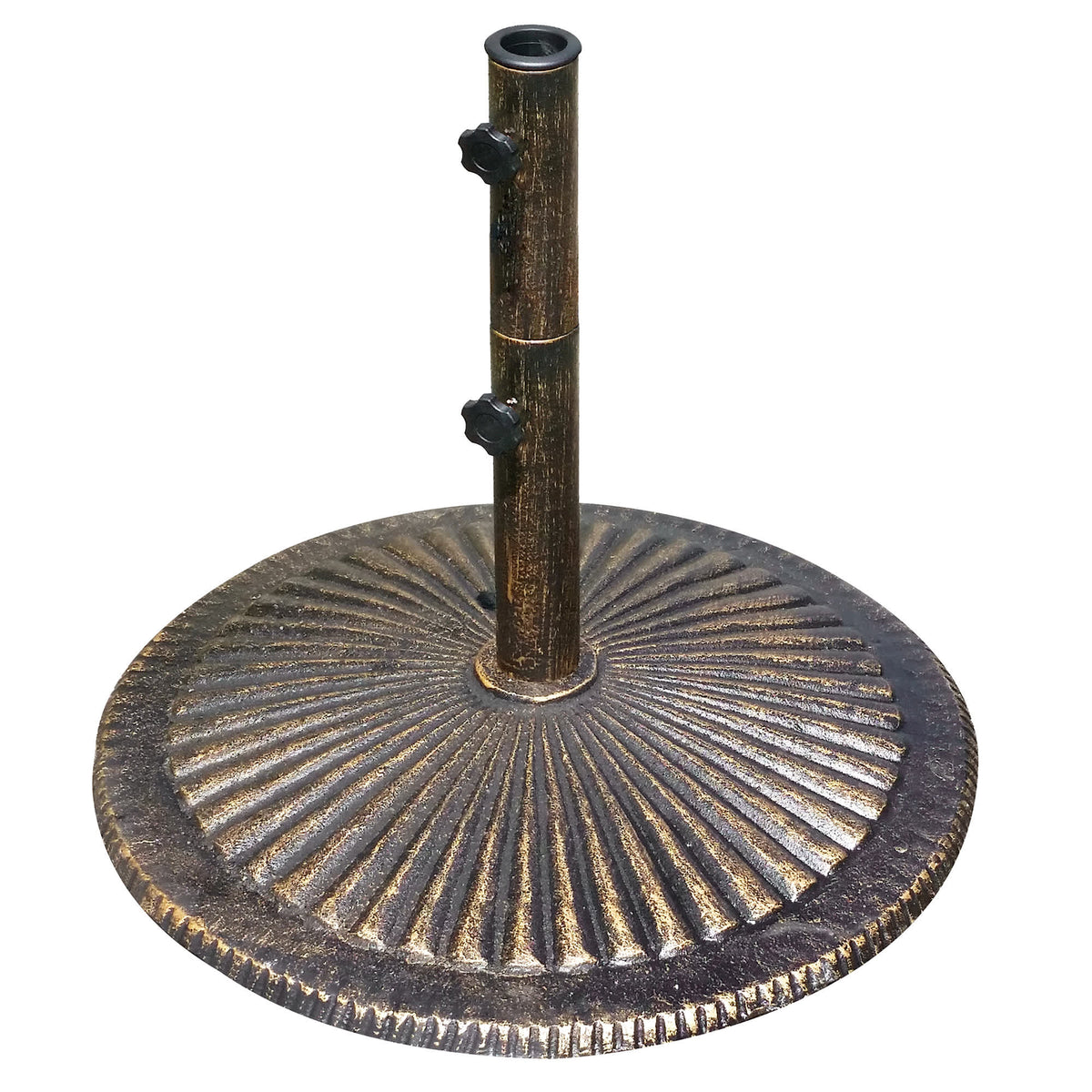 Island Umbrella Classic Cast Iron Umbrella Base in Bronze Patio Furniture &amp; Umbrella