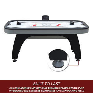 Hathaway Silverstreak 72-in Air Hockey Table with LED Scoring Game Room Table — shown from the opposite side (1)