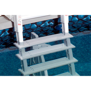 Blue Wave Heavy Duty In-Pool Ladder - close-up of the moulded non-slip treads and side rails