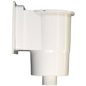 Blue Wave Standard Skimmer and Return - skimmer body in profile showing the wall flange and outlet