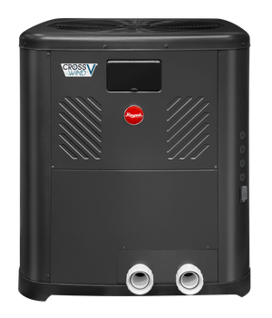 Raypak Crosswind V pool and spa heat pump front face with capacitive touch control