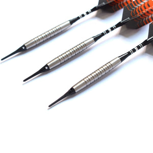 Hathaway Spartan Soft Tip Darts - three darts showing the knurled barrels and soft tips