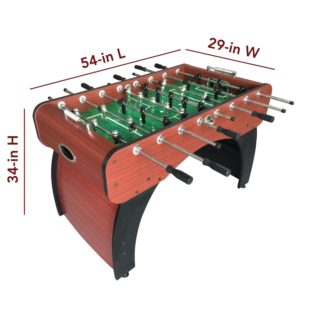 Hathaway Metropolitan Foosball Table - 54 in long, 29 in wide and 34 in high