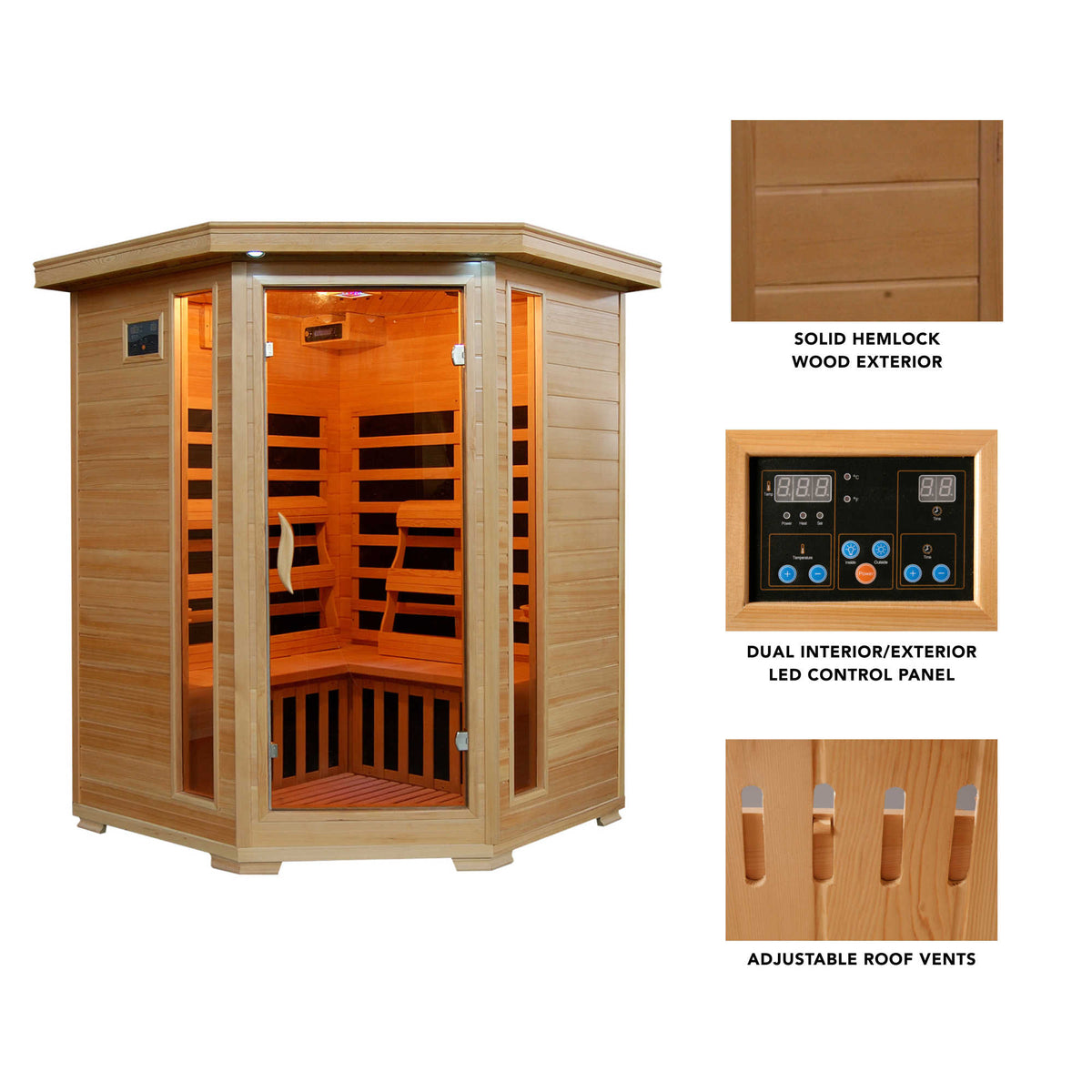 HeatWave Sante Fe Sauna Sauna &amp; Spa — dimension and specification diagram (1)
