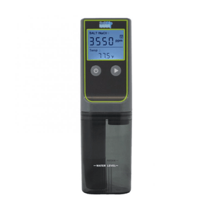 Solaxx SaltDip MET30A digital salt reader showing a salt reading on the display