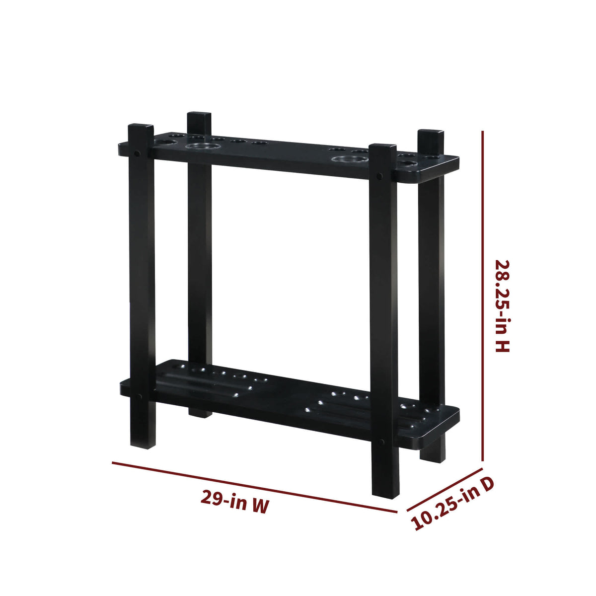 Hathaway Classic Floor Cue Rack, black - 29 in wide, 10.25 in deep and 28.25 in high