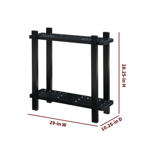 Hathaway Classic Floor Cue Rack, black - 29 in wide, 10.25 in deep and 28.25 in high