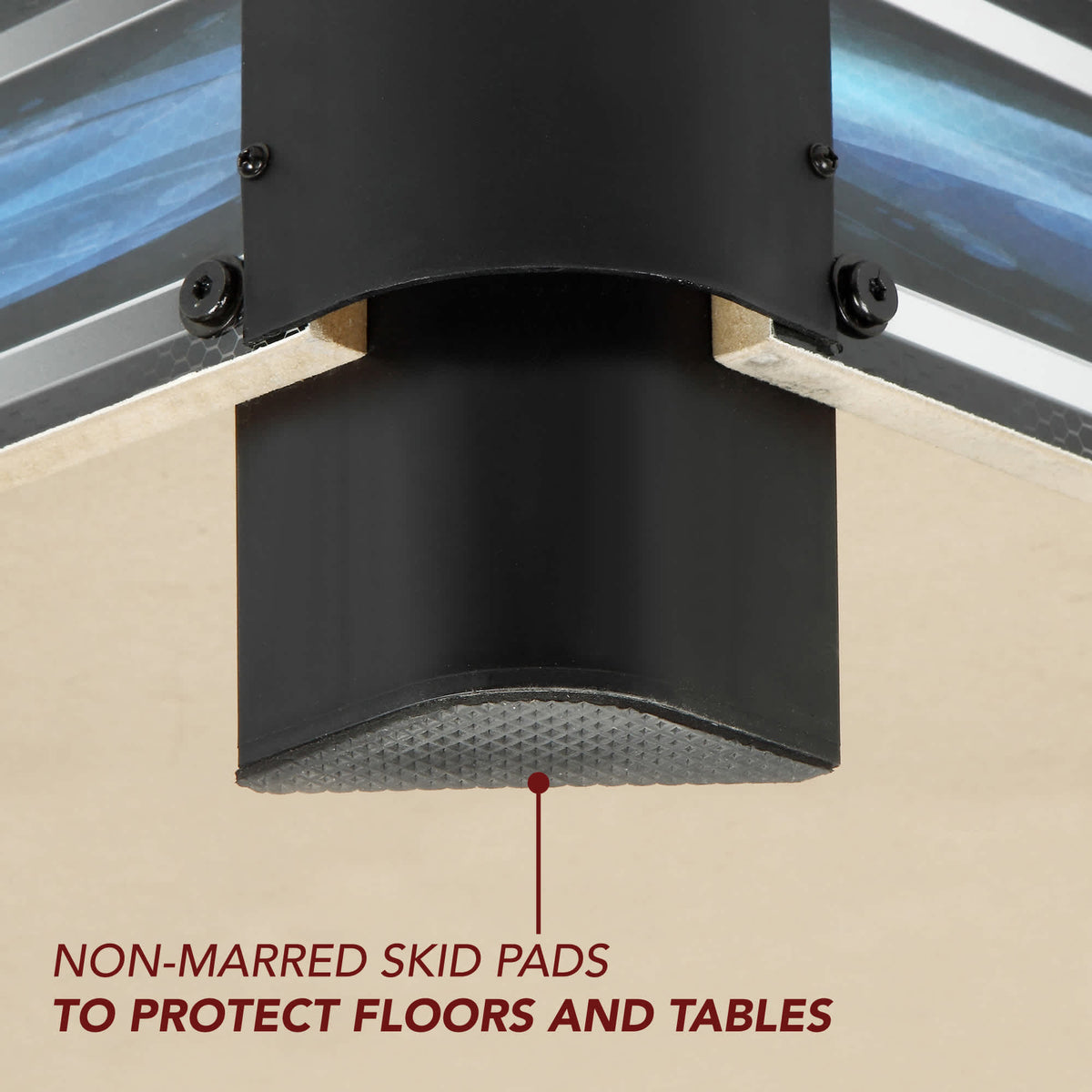 Hathaway Breakout Table Top Pool Table - non-marring skid pad on the underside of each leg