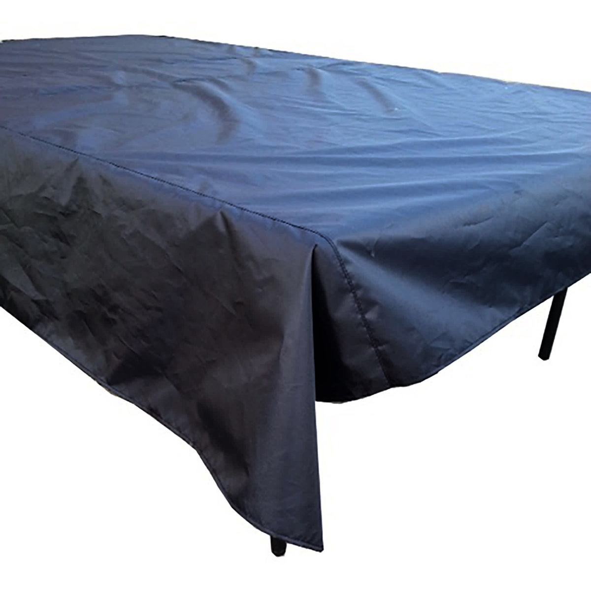 Hathaway Table Tennis Table Cover - cover draped over the table corner showing the seam line