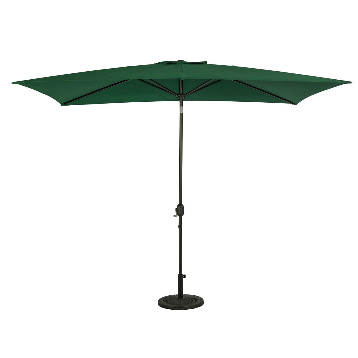 Island Umbrella Bimini 6.5-ft x 10-ft Rectangular Market Umbrella - Polyester Canopy — Hunter Green / Polyester / Umbrella